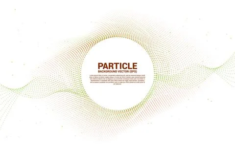 Digital radial circle curve from random particle dot . Abstract Background fo Stock Illustration