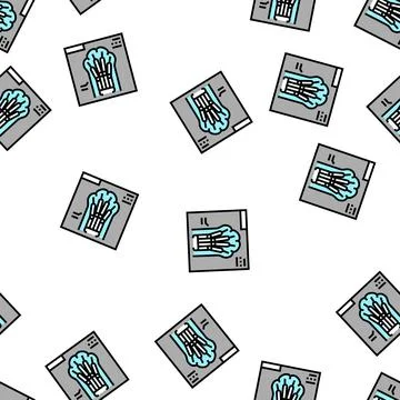 Digital radiology vector seamless pattern Stock Illustration