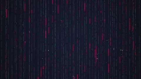 Digital Rain Abstract Background - Red and White Lines Falling on Dark Grid Stock Footage 348416495