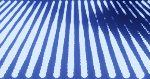 Digital Rain: Abstract Blue Dot Matrix Background Horizon Stock Footage 263148977