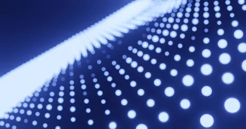 Digital Rain: Abstract Blue Dot Matrix Background Closeup Diagonal Stock Footage 263148979