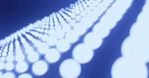 Digital Rain: Abstract Blue Dot Matrix Background Flyby Stock Footage 263148981