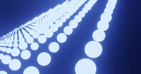 Digital Rain: Abstract Blue Dot Matrix Background Closeup Stock Footage 263148987