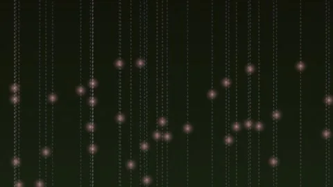 Digital Rain and Code Flow on Dark Background Stockbeeldmateriaal 326991897