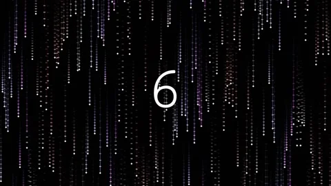 Digital rain code falling on black screen abstract data stream Stock Footage 342095394
