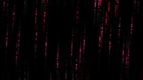 Digital rain of colorful code symbols. Stock Footage 340015613