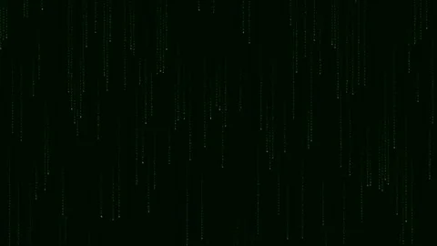Digital rain in cyberspace shows falling symbols against a dark background .. Stock Footage 324649607