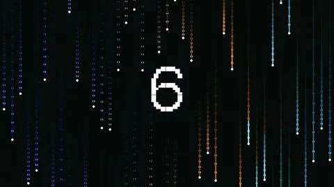 Digital rain data stream animation on black background technology Stock Footage 342092557