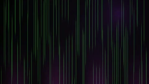 Digital rain effect on black background with colorful streaks. Vidéo 335511993
