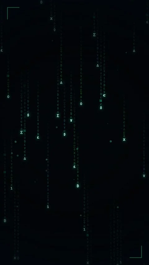 Digital rain effect on black background for modern technology animation Stock Footage 344933750