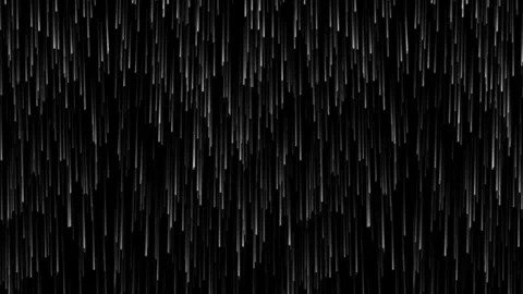 Digital rain effect with falling white lines on a black background Stock Footage 336791910