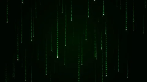 Digital Rain Falling Down Screen Abstract Background Loop Stock Footage 336617630
