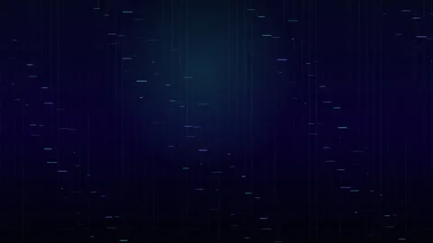 Digital rain falls in abstract pattern against dark background Stock Footage 336994471