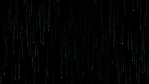 Digital rain falls in cyberspace creating a visual effect of flowing symbol.. Stock Footage 324651091