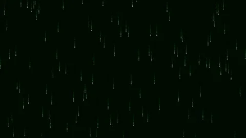 Digital rain falls in a cyberspace setting creating a visual display of mov.. Stock Footage 324649464