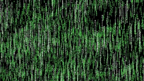 Digital Rain Green Matrix Code Loop Stock Footage 307907905
