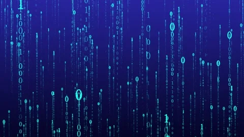 Digital Rain Information Flow Animation Stock Footage 297026491