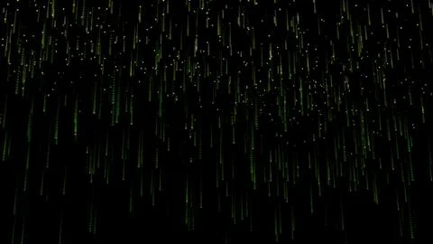Digital rain matrix. Binary code processing on screen background loop. Data r Stock Illustration