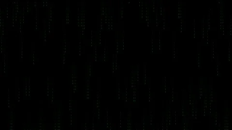 Digital Rain: The Matrix Code Effect on a Black Background for Tech Visuals Stock Footage 339181027