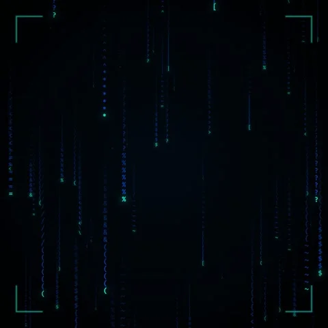 Digital Rain Matrix Code Falling Abstract Background Stock Footage 347266193