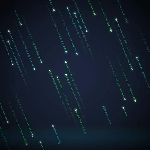 Digital Rain Matrix Code Falling Abstract Background Stock Footage 348229761