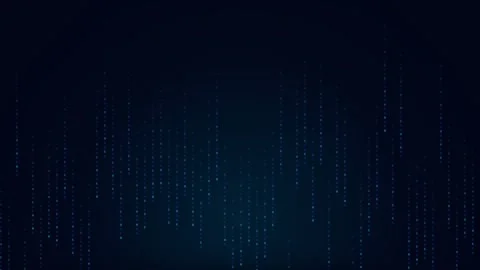Digital Rain Matrix Effect with Glowing Binary Data Code Streams Stock Footage 347626660