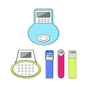 Digital reading bookmarks and counters collection 库存插图