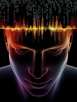 Digital Realms of Thinking 스톡 일러스트