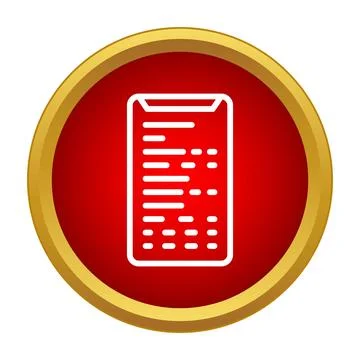 Digital receipt icon showing billing and expense management Stock Illustration