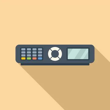 Digital receiver showing modern technology for watching television Stock Illustration