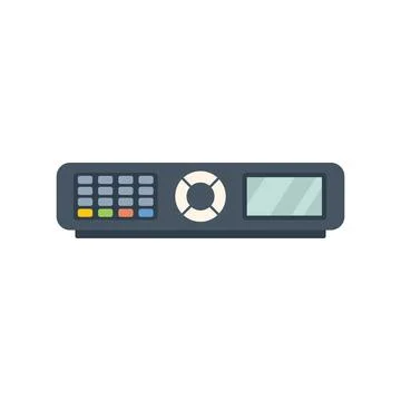Digital receiver showing modern technology for television broadcasting 스톡 일러스트