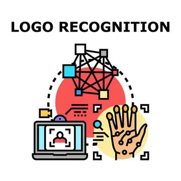 Digital recognition technology identifying human face and information Stock Illustration