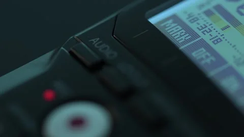 Digital Recorder Primed for Audio Capture in Action. Stock Footage 265247222