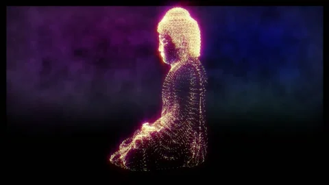 Digital recreation of buddha Stock Footage 154851112