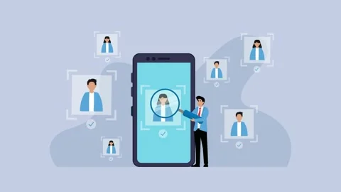 Digital Recruitment and Candidate Selection cartoon animation Stock Footage 302529855