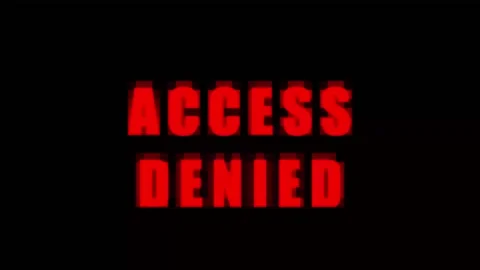 Digital Red Access Denied Message with Glitches and Subtle Motion During Cy.. Video stock 343415256