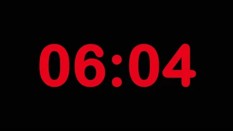 Digital red countdown timer on the black background Stock Footage 167282474