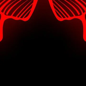 Digital red lines. Color form technology illustration. Modern glowing shape.. Illustrazione stock