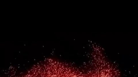 Digital Red Smoke or fire Particle Animation Video stock 330669249
