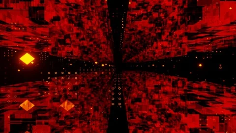 Digital Red Space Stock Footage 152963894