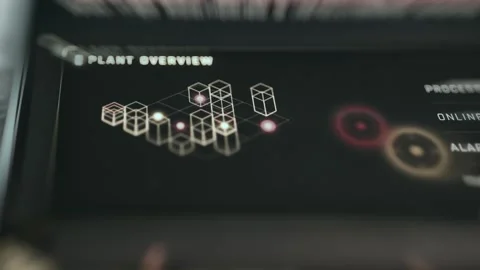 Digital Refinery Plant Overview Process Diagram Stock Footage 339460401