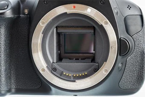 Digital Reflex Camera Sensor and lens mount close-up 写真素材