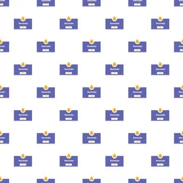 Digital reminder notification pop up seamless pattern イラスト素材