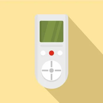 Digital remote control conditioner icon, flat style Stock Illustration