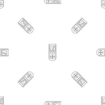 Digital remote control conditioner pattern seamless vector Illustrazione stock