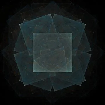 Digital render fractal square seamless pattern background イラスト素材