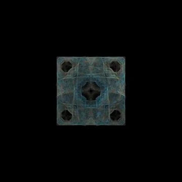 Digital render fractal square seamless pattern background Illustrazione stock