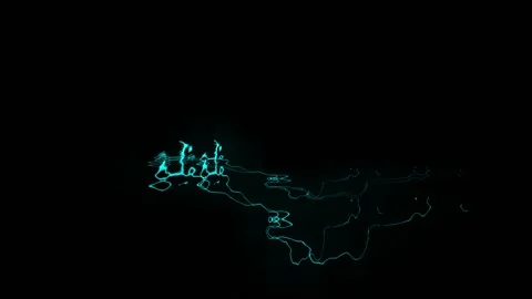 Digital Render Fun Background Abstract Line Pattern Video Stock Footage 139232773