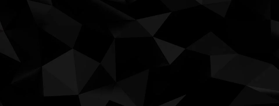 Digital render of gray triangular designs on a black background Stockillustratie