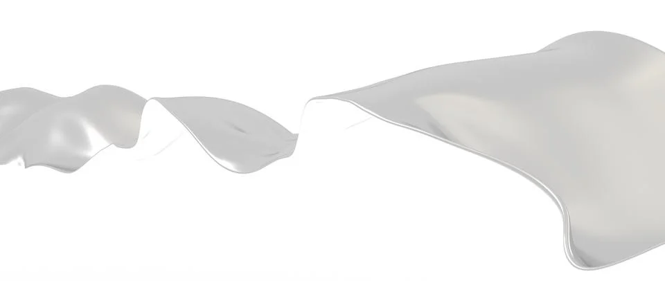 Digital render of a gray wave design on a white background Stock Illustration